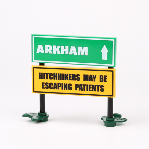 Asylum Road Sign - Orbital Minifigs