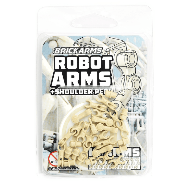 BrickArms Robot Arms + Shoulder Peg: 10 Arms - Orbital Minifigs