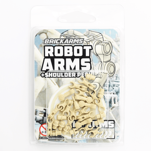 BrickArms Robot Arms + Shoulder Peg: 10 Arms - Orbital Minifigs