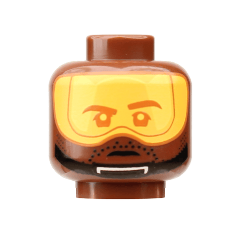 Rebel Pilot Head (Stubble) - Orbital Minifigs