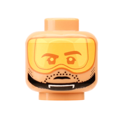 Rebel Pilot Head (Stubble) - Orbital Minifigs