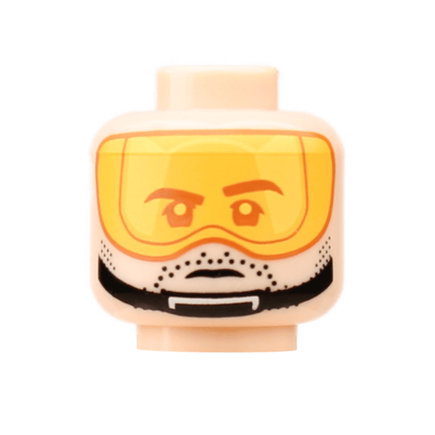 Rebel Pilot Head (Stubble) - Orbital Minifigs