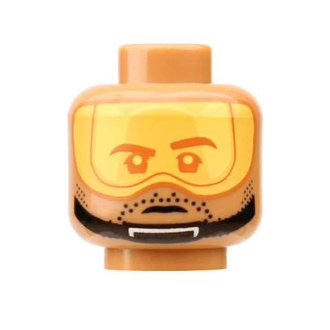 Rebel Pilot Head (Stubble) - Orbital Minifigs